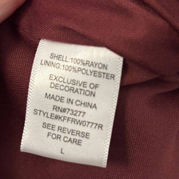 Maroon Love Fire Boho Romper With Embroidered Floral Design & Bell Sleeves - Picture 11 of 12